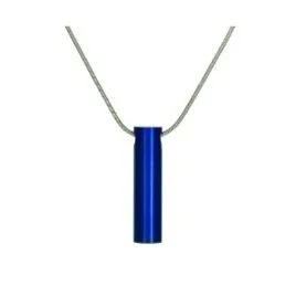 cylinder keepsake pendant blue