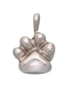 Sterling Silver Color Paw Pendant
