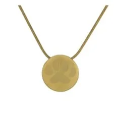 Bronze Round pendant with large Paw