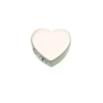 Sterling Silver Slide heart pendant large
